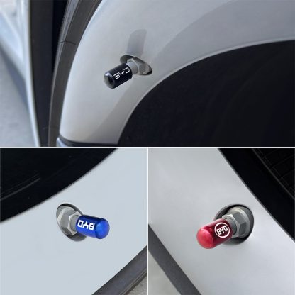 4PCS Car Tire Valve Caps For BYD Tang F3 E6 Atto 3 Yuan Plus Song - Image 4