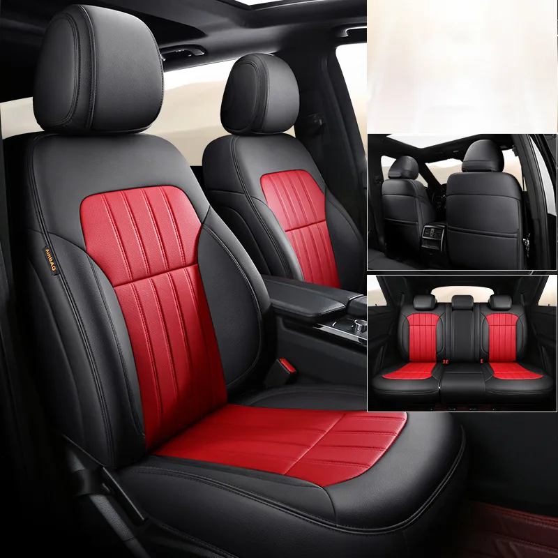 Red car seat online covers full set