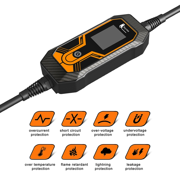 Portable EV Charger Wallbox, 32A 7KW with CEE Plug for Electric Vehicle