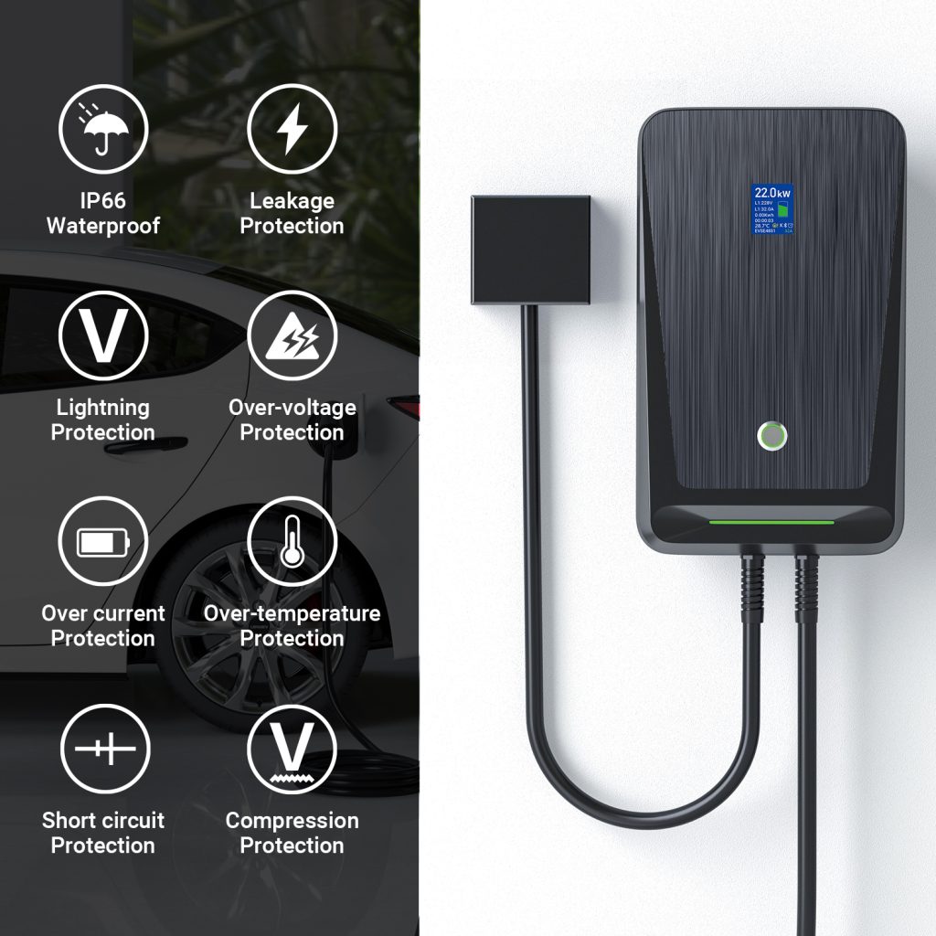 Wallbox EV Charger, Electric Car Charging Station with APP WIFI Control ...
