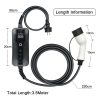 Portable EV Charger, 5M Wallbox 16A 3.6KW Adjustable Current Charger - Image 2