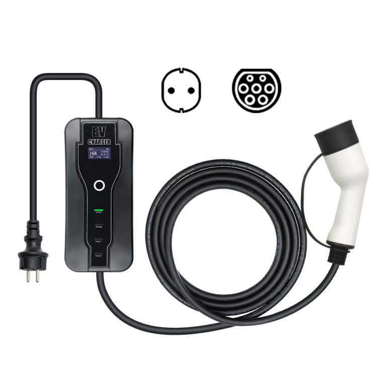 Portable EV Charger, 5M Wallbox 16A 3.6KW Adjustable Current Charger ...